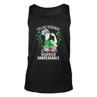 Womens Celiac Disease Warrior Unbreakable Awareness Strong Women Tank Top | Mazezy