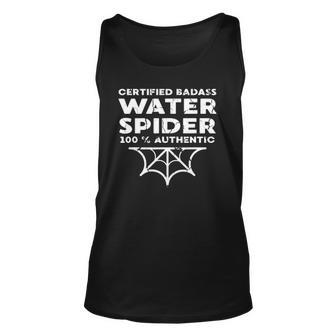 Certified Badass Water Spider Halloween Spider Lover Unisex Tank Top | Mazezy