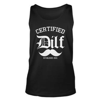Mens Certified Dilf Pregnancy Announcement For Fathers Tank Top | Mazezy
