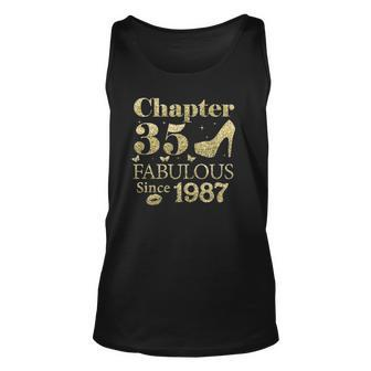 Chapter 35 Fabulous Since 1987 35Th Birthday For Ladies Tank Top | Mazezy