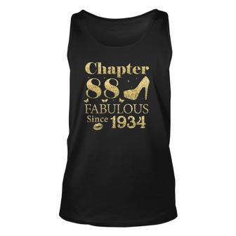 Chapter 88 Fabulous Since 1934 88Th Birthday For Ladies Tank Top | Mazezy