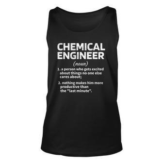 Chemical Engineer Definition Chemical Engineering Student Unisex Tank Top | Mazezy