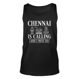 Chennai India City Skyline Map Travel Unisex Tank Top | Mazezy