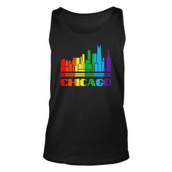 Chicago Lgbt Pride Month Gifts Gay Lesbian Gift Unisex Tank Top | Mazezy