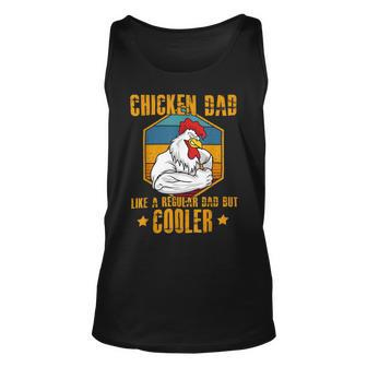 Chicken Chicken Chicken Dad Like A Regular Dad Farmer Poultry Father Day_ V10 Unisex Tank Top - Monsterry UK