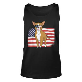 Chihuahua Dad & Mom American Flag 4Th Of July Usa Funny Dog Unisex Tank Top - Seseable