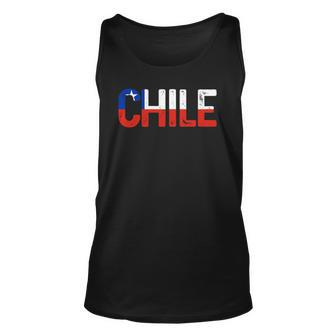 Chile Chilean Flag Vintage Pride Unisex Tank Top | Mazezy
