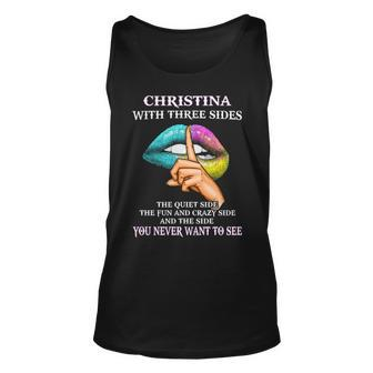 Christina Name Gift Christina With Three Sides Unisex Tank Top - Seseable