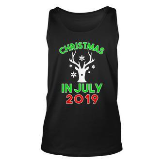 Christmas In July 2019 Reindeer Snow Men Women Gift Unisex Tank Top - Thegiftio UK