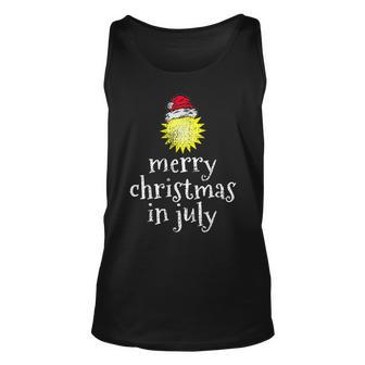 Christmas In July Merry Christmas Funny Unisex Tank Top - Thegiftio