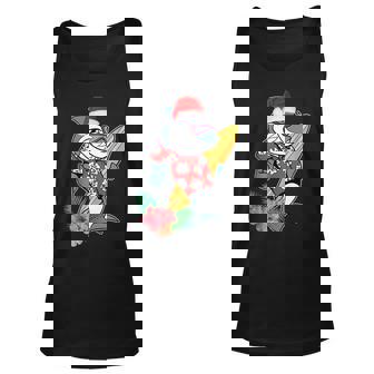 Christmas In July Santa Shark Hawaiian Surfing - Summer Surf Unisex Tank Top - Thegiftio