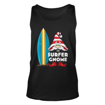Christmas The Surfer Gnome For Christmas In July Holidays Unisex Tank Top - Thegiftio UK