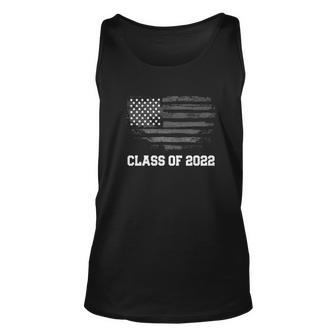 Class Of 2022 Graduation Senior College American Flag Unisex Tank Top | Mazezy
