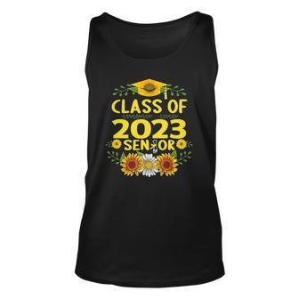 Class Of 2023 23 Senior Sunflower School Graduation Gifts Unisex Tank Top | Mazezy