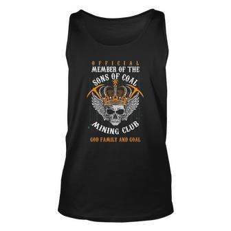 Coal Miner Collier Pitman Mining Member Of The Sons Of Coal Unisex Tank Top | Mazezy