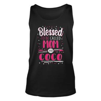 Coco Grandma Gift Blessed To Be Called Mom And Coco Unisex Tank Top - Seseable