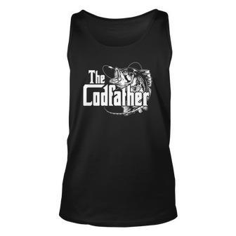 The Codfather Cod Fish Catcher Fishing Daddy Dad Father Papa Tank Top | Mazezy