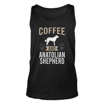 Coffee And Anatolian Shepherd Dog Lover Unisex Tank Top | Mazezy