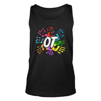 Colorful Ota Health Care Ot Therapist Occupational Therapy Unisex Tank Top | Mazezy