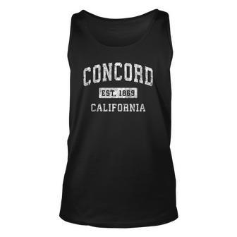 Concord California Ca Vintage Established Sports Design Unisex Tank Top | Mazezy