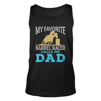 Cool Barrel Racing Dad Horse Funny Rodeo Sport Unisex Tank Top | Mazezy