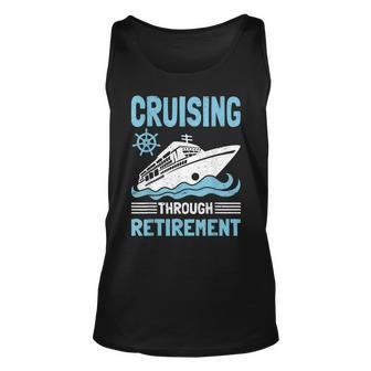 Cool Retirement Cruise Art Men Women Ship Retired Vacation Unisex Tank Top - Thegiftio UK