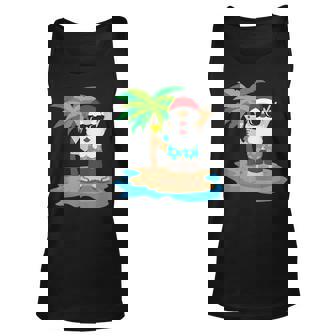 Cool Santa Hawaiian Summer Christmas In July Unisex Tank Top - Thegiftio