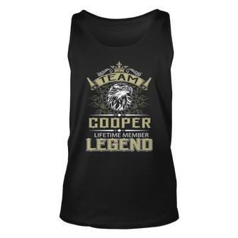 Cooper Name Gift Team Cooper Lifetime Member Legend Unisex Tank Top - Seseable