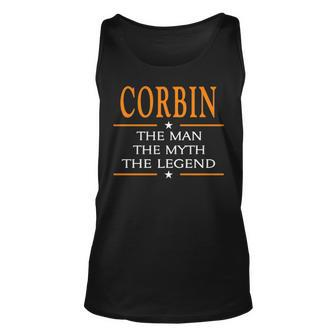 Corbin Name Gift Corbin The Man The Myth The Legend Unisex Tank Top - Seseable