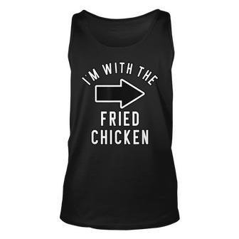 Couples Halloween Costume Im With The Fried Chicken Unisex Tank Top - Seseable