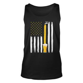 Crafts Beer American Flag Usa 4Th July Brewery Alcohol Lover Unisex Tank Top - Seseable