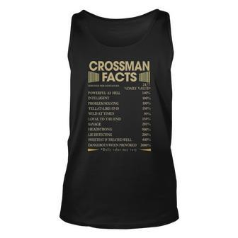Crossman Name Gift Crossman Facts Unisex Tank Top - Seseable