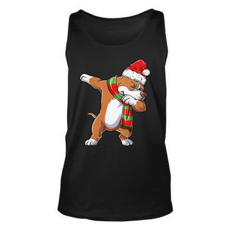 Dabbing Pit Bull Santa Christmas Gifts Kids Boys Xmas Dog T-Shirt Unisex Tank Top - Seseable