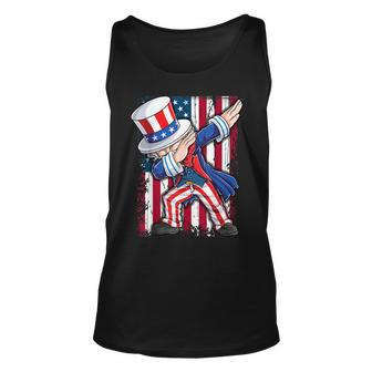 Dabbing Uncle Sam T 4Th Of July Men Kids Boys Gifts Unisex Tank Top - Seseable