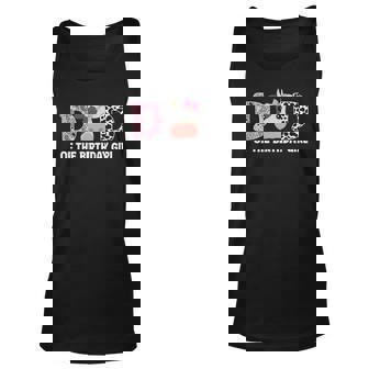 Dad Of The Birthday For Girl Cow Farm 1St Birthday Cow Daddy Tank Top | Mazezy