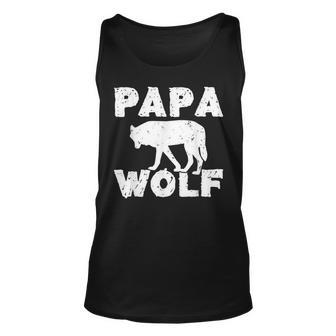 Dad Family Papa Wolf Unisex Tank Top - Thegiftio UK