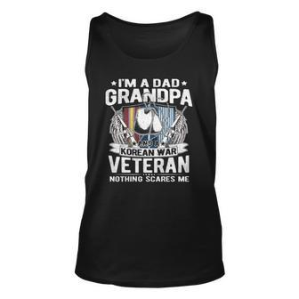A Dad Grandpa Korean War Veteran Nothing Scares Me Dad Tank Top | Mazezy