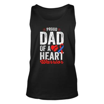 Dad Of A Heart Warrior Chd Congenital Heart Defect Awareness Tank Top | Mazezy