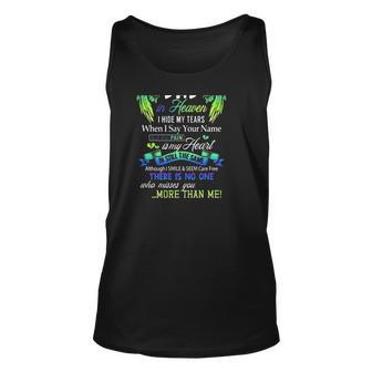 For My Dad In Heaven No One Miss You More Than Me Fathers Day Dad Guardian Angel Wings Tank Top | Mazezy