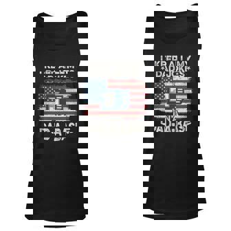 Dad Jokes I Keep In All A Dad-A-Base Vintage Fathers Day Men Tank Top | Mazezy