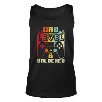 Dad Level Unlocked New Dad Father Pregnancy Announcement Unisex Tank Top | Mazezy