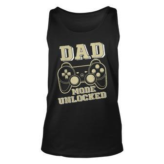 Dad Mode Unlocked Best Gamer Dad Son Video Game Fathers Day Unisex Tank Top - Thegiftio UK