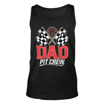 Dad Pit Crew Race Car Birthday Party Racing Family Unisex Tank Top - Seseable