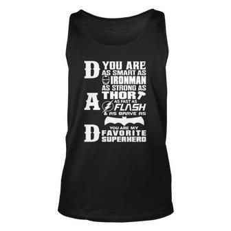 Dad - Superhero - Dad Gifts For Fathers Day Essential Unisex Tank Top | Mazezy
