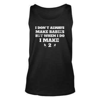 Dad Twins Announcement Funny Fathers Day Gift Tee Unisex Tank Top | Mazezy