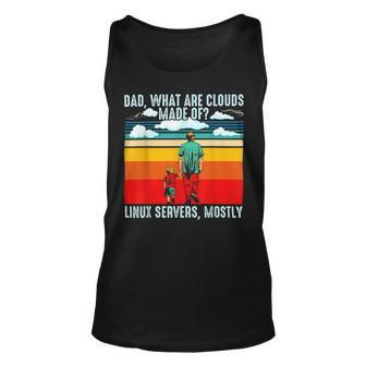 Dad What Are Clouds Made Of Mostly Dad Bod Unisex Tank Top - Monsterry
