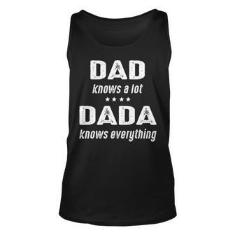 Dada Grandpa Gift Dada Knows Everything Unisex Tank Top - Seseable