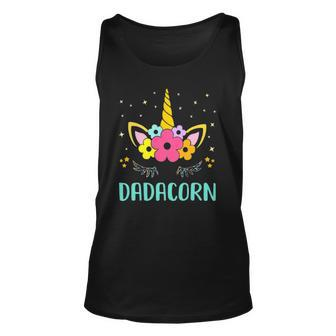 Dadacorn Dadicorn Daddycorn Unicorn Dad Kids Fathers Day Unisex Tank Top | Mazezy