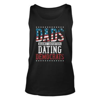 Daddd Dads Against Daughters Dating Democrats Funny Unisex Tank Top | Mazezy DE