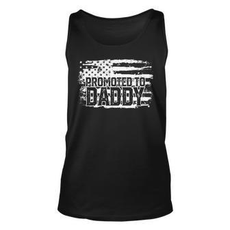 Daddy Dad American Flag 4Th Of July Pregnancy Announcement Unisex Tank Top - Seseable